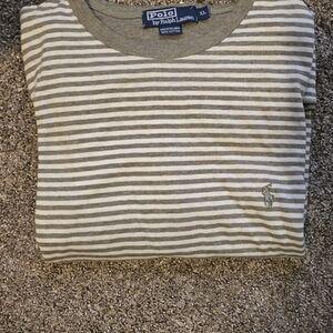 Polo by Ralph Lauren Men's Striped Gray Shirt